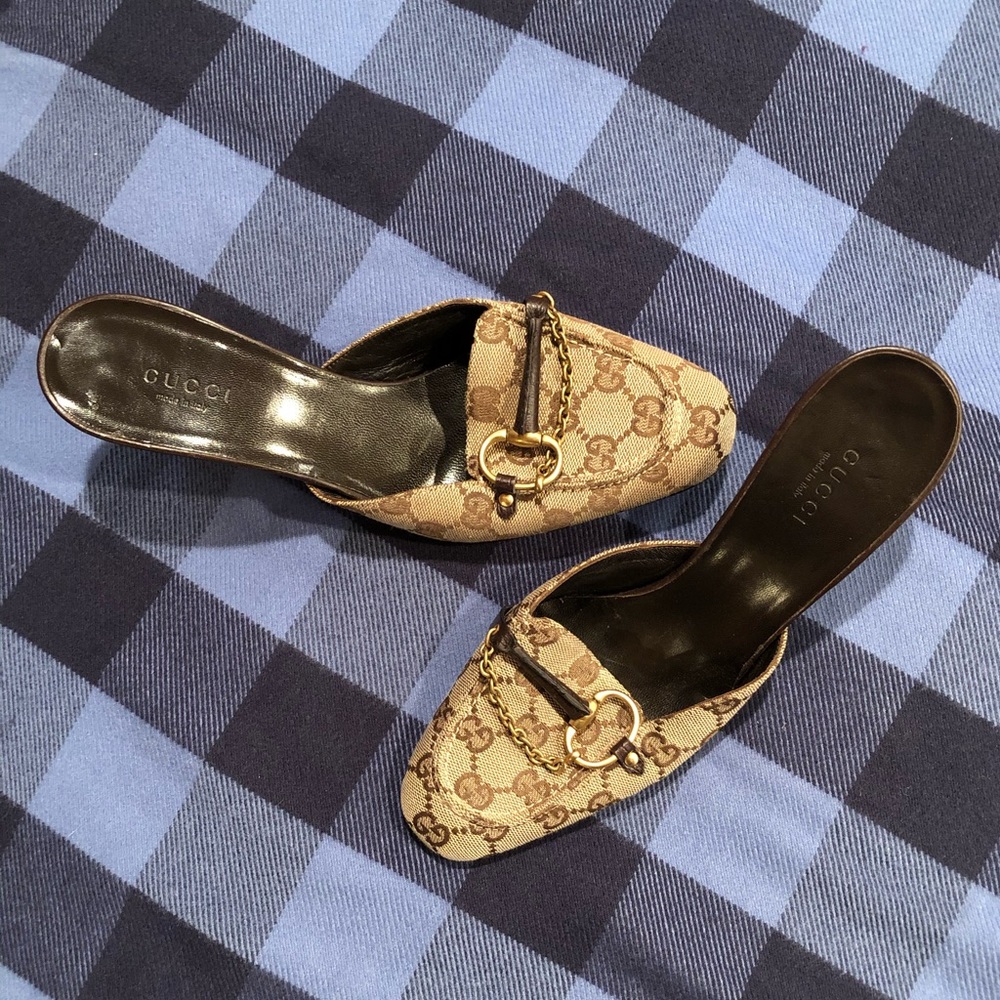 Authentic Gucci Canvas Heels